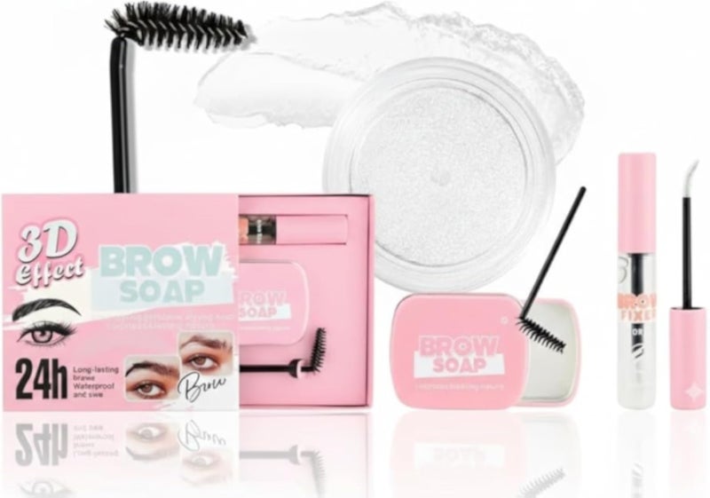 SOAP SHAPER STYLING WAX+CLEAR MASCARA EYEBROW -BROW SCUL PING GEL, Excellent Stereotypes Eyebrow Styling Wax, Long-lasting Waterproof Eyebrow Enhancer Gel,