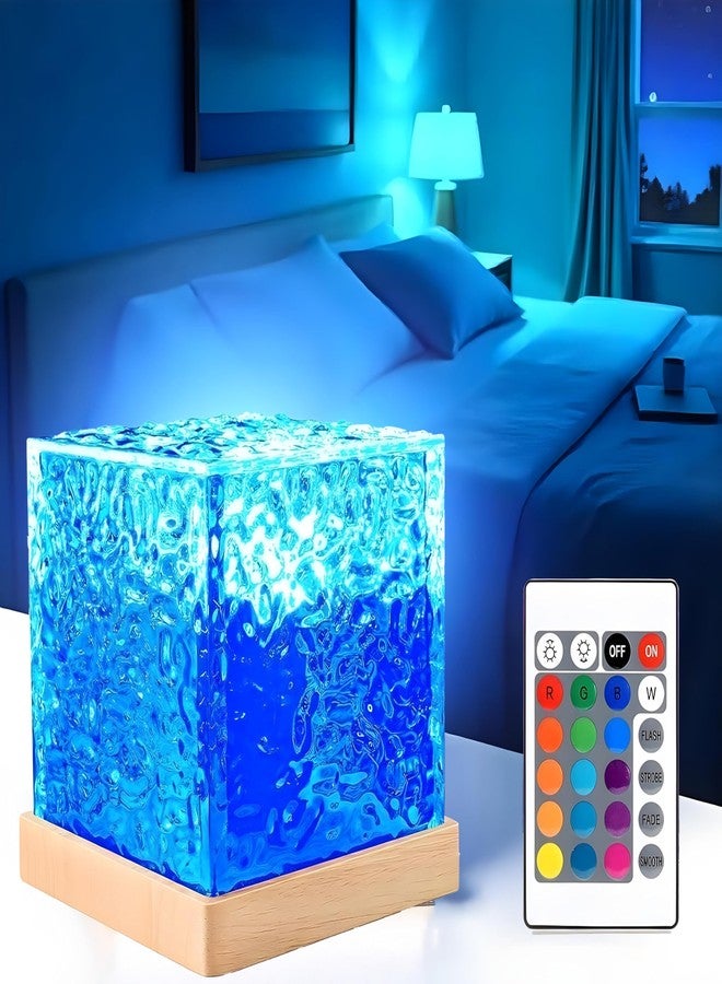 CRAE Water Ripple Night Light, Romantic Warm Ocean Wave Effect, Crystal Astronomy Night Table Lamp for Bedroom, LED Projection Lamp (Water Ripple) - Image 1