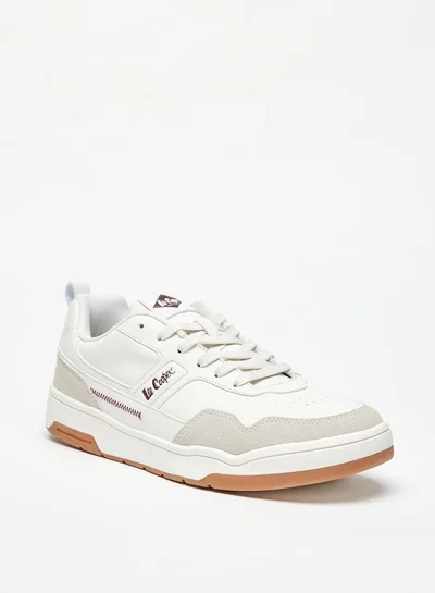 Lee Cooper Men's Logo Detail Low Ankle Sneakers with Lace-Up Closure