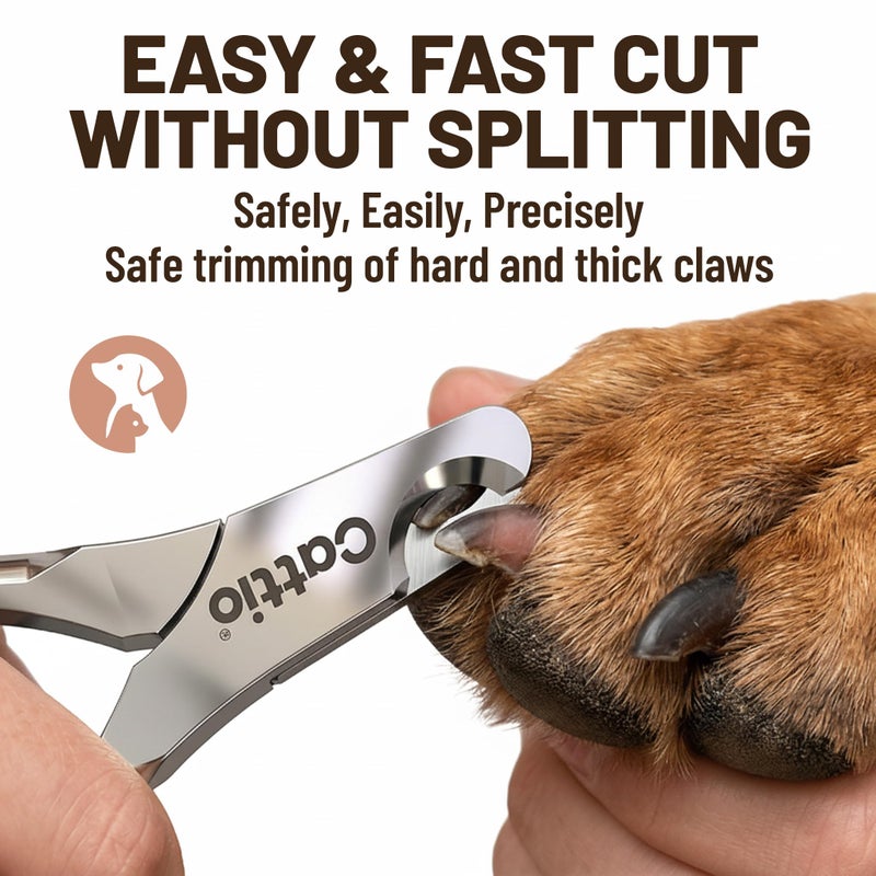 Cattio Dog Nail Clippers - All Steel Material, Built-in Spring,Heavy Duty Dog Nail Trimmer Full Metal Razor Sharp Professional for All Dogs Cats with Thick Toena,Dog Nail Trimmers - Image 4