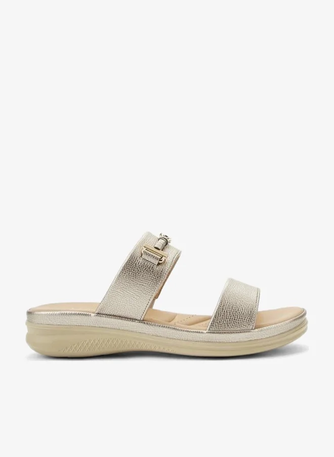 لو كونفورت Women Metallic Detail Slide Sandals