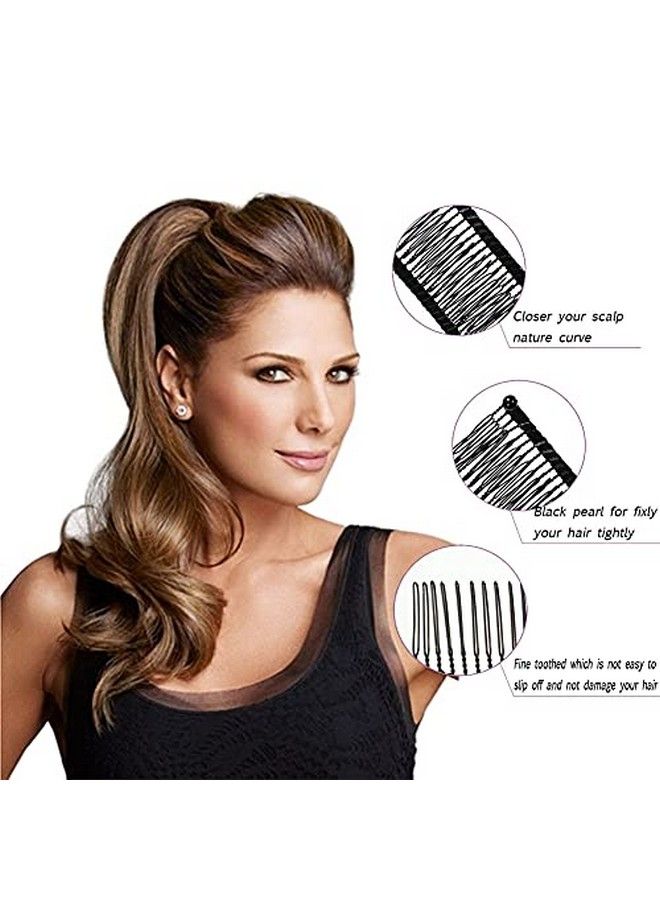 NaRaMax Black Banana Hair Clip Comb Stretch Banana Comb Clincher Comb Adjustable Banana Hair Clamp Ponytail Holder For Women Girls Thick Wavy Hair Curly Hair - Image 5