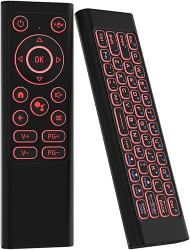 iPazzPort Air Mouse & PC Remote Keyboard: Bluetooth & 2.4G Backlit, Rechargeable Aluminum Alloy Design, Compatible with Laptop, Android TV Box, HTPC - Image 1