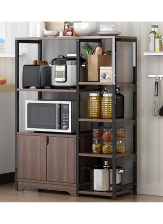 4-Tier Kitchen Rack with Storage Cabinet,Multi Function Microwave Ovens Stand,Wooden Standing Shelf,Save Space Standing Spice Holder for Storage Utensils, Vegetable, Fruit - pzsku/ZE83E52F280DD98A7989EZ/45/_/1703224771/43900bae-3bd0-490f-a863-d15e5349c7d3