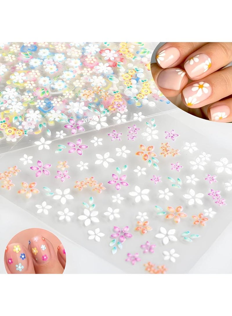 KHAJUL 24-Sheet Floral Nail Art Stickers, 3D Self-Adhesive Daisy Flower Decals, Elegant Nail Design Accessories for Women and Girls (Multicolor) - Image 4