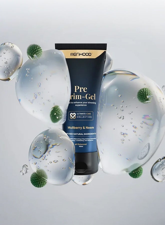 MENHOOD Pre Trim Gel | Formulated For Men Below-The-Waist Trimming | Sensitive Skin | Lubricates Skin Helps In Smooth Glide, Quick Trimming | Paraben-Free (100 ML) - Image 1