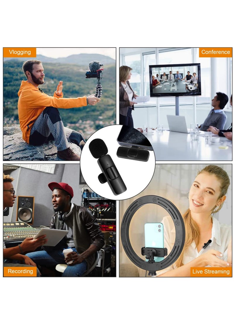 LEDIN Upgraded  Plug-Play Wireless Lapel Lavalier Microphone for iPhone, android Recording, Youtube Facebook Live Stream Vlog  Auto-Sync Wireless Mic with 2 Clips - Image 5