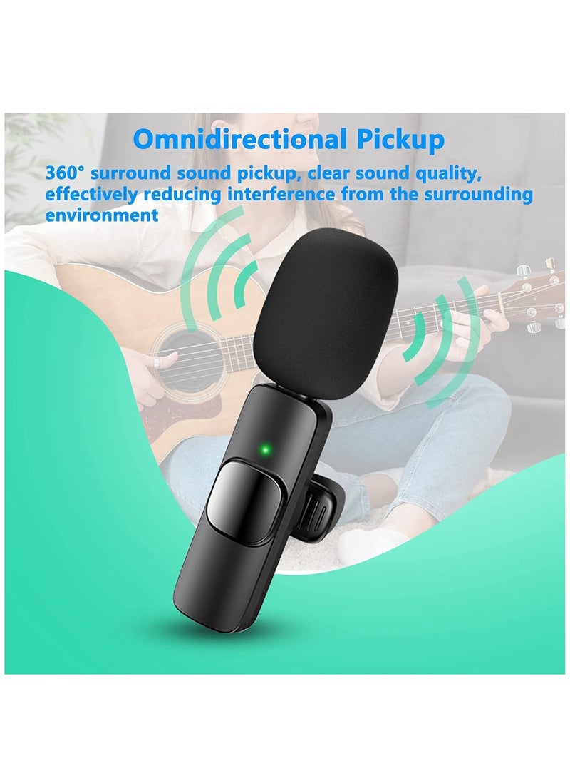 LEDIN Upgraded  Plug-Play Wireless Lapel Lavalier Microphone for iPhone, android Recording, Youtube Facebook Live Stream Vlog  Auto-Sync Wireless Mic with 2 Clips - Image 4