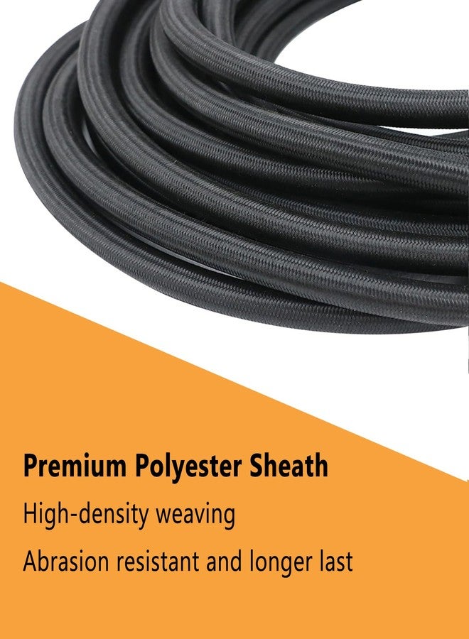 LUYADIN 1/4" x 32' Bungee Cord Elastic Shock Cord, Kayak Stretch String Rope, Bungee Shock Cords for Repairing Tent Poles, DIY, Tie Downs (Black) - Image 5