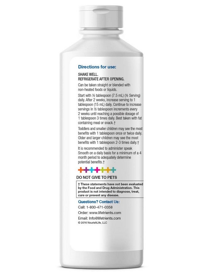 Lifetrients Lifetrients - Speak+D Smooth - Orange Vanilla - 15.2 oz - Pediatrician Formulated to Support Children with Special Nutritional Requirements - Omega-3 & Vitamins E’s, K's & D  - Image 3