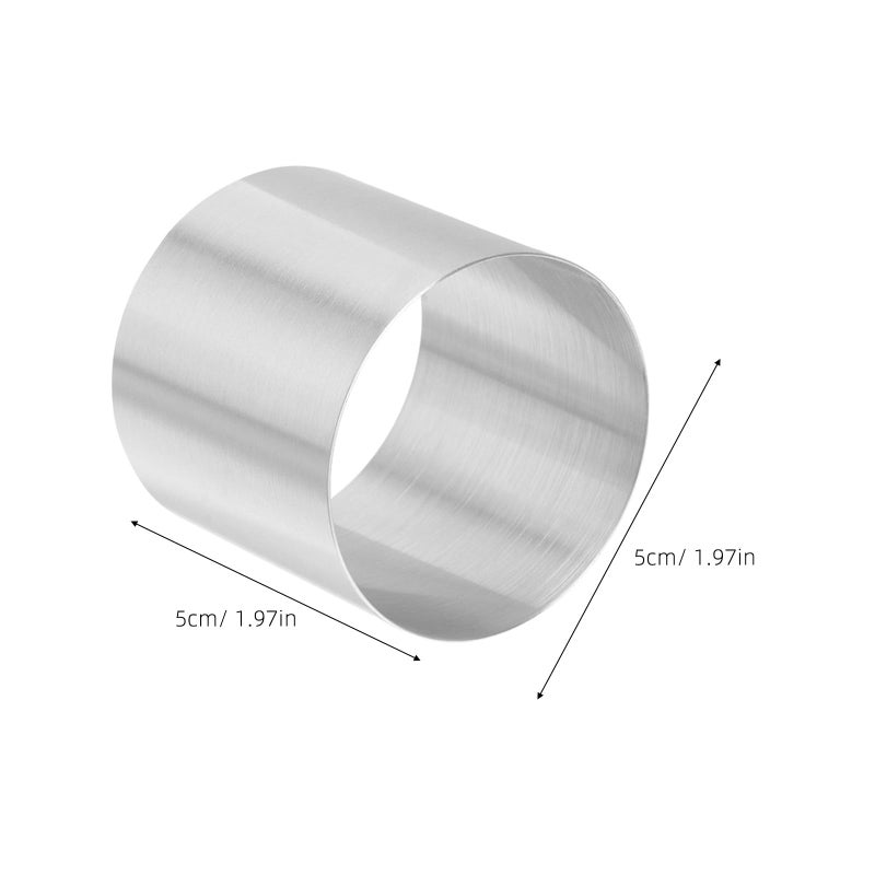Stainless Steel Cake Rings 5x5x5cm 12 Pcs Baking Molds for Dessert and Pastry DIY - Image 3