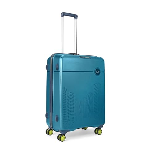 Skybags سكاي باجز بولي بروبيلين هاردسايدد متوسطة الحجم، 8 عجلات دوبل سبينر مقاومة للسرقة بسحاب، حقيبة سفر مع تنظيم داخلي وضمان دولي لمدة 5 سنوات (داكنة الفيروزي، 55)، 60 سم - Image 2
