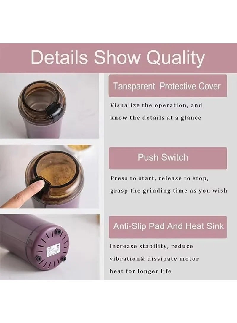 Coffee Grinder Stainless Steel Nuts Beans Grains Mill Herbs Electric Grinding Machine Multifunctional Coffee Bean Grinding Home  - Image 5