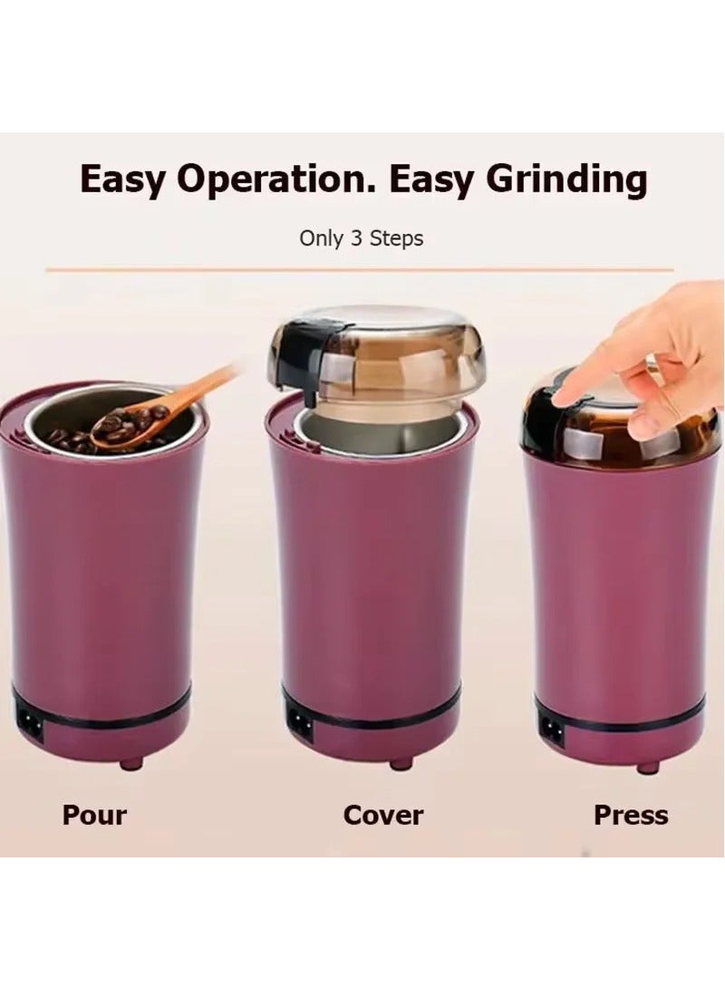 Coffee Grinder Stainless Steel Nuts Beans Grains Mill Herbs Electric Grinding Machine Multifunctional Coffee Bean Grinding Home  - Image 4