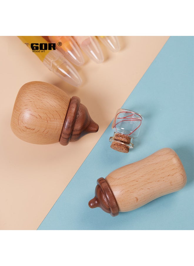 Generic Baby Hair Teeth Storage House Toy Organizer For Infants' Cut Hair Lost Teeth-Color:Bottle Trumpet  - Image 5