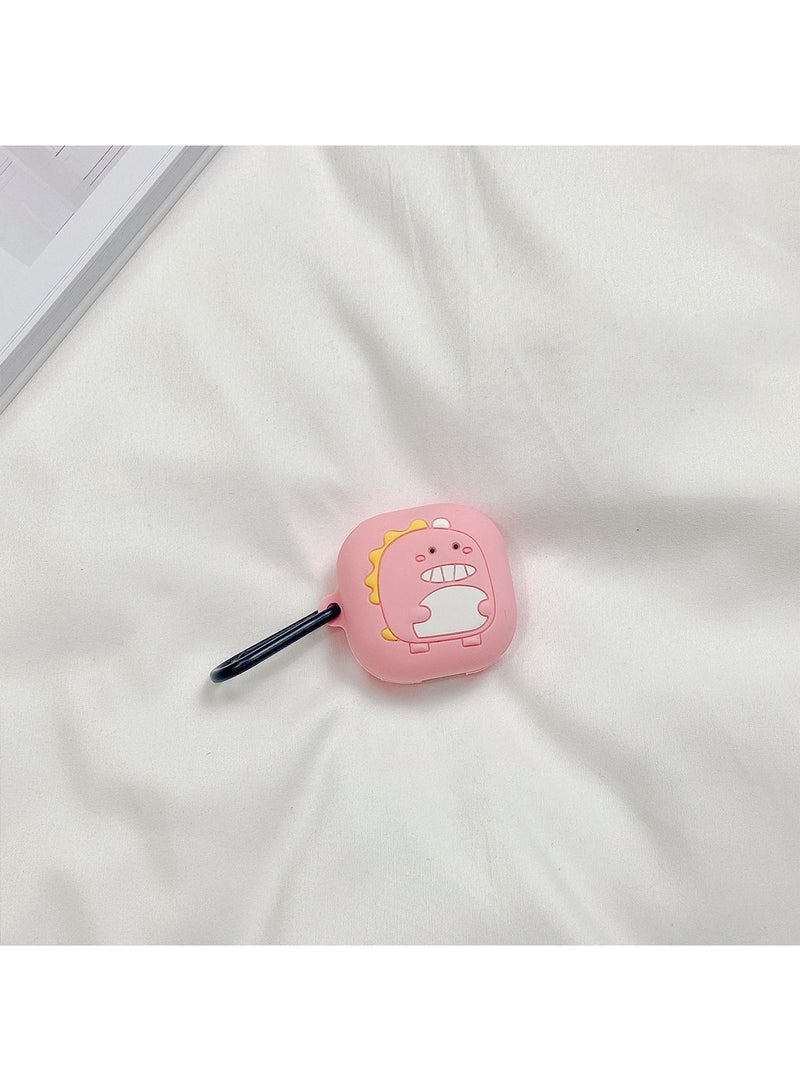 Case Compatible with Samsung Galaxy Buds 2 Case (2021) / Galaxy Buds Pro Case (2021) / Galaxy Buds Live/Buds 2 Pro Cartoon Silicone Full Protective Cute Covers for Girls Women Pink Dinosaur - Image 2