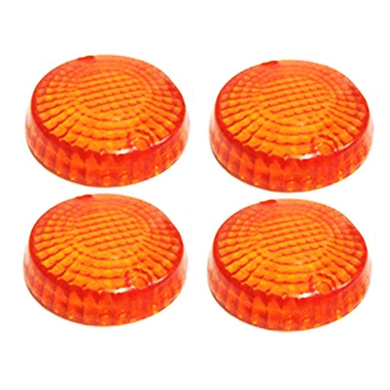 Ramanta Bullet Indicator Orange Glass OE Old Model Bullet Turn Signals Blinkers OE Type Glass Compatible with for Bullet Classic, Standard, Electra 350/500 CC Bike Model Year 2021 (4 PCs, Orange - OE) - Image 1