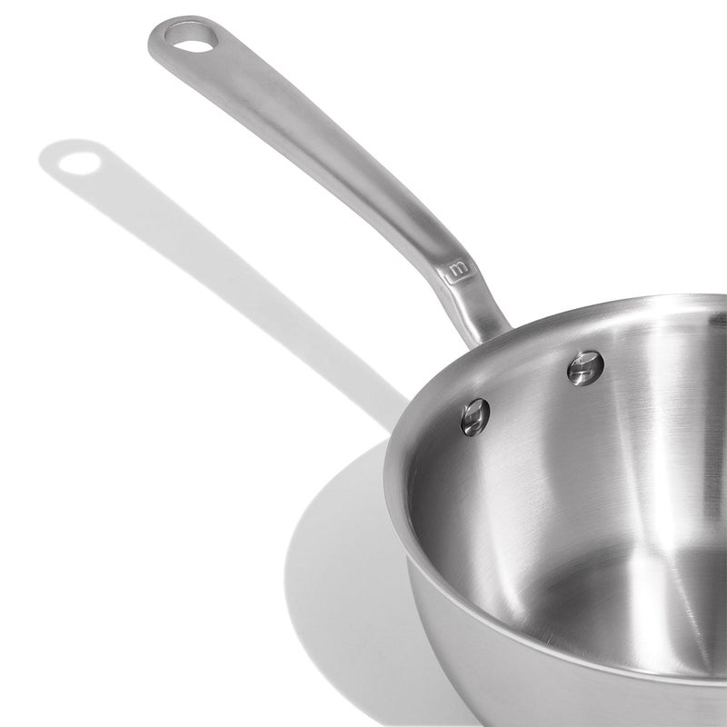 Madein Made In Cookware - 2 Quart Stainless Steel Saucier Pan - 5 Ply Stainless Clad - Professional Cookware - Crafted in Italy - Induction Compatible - Image 2