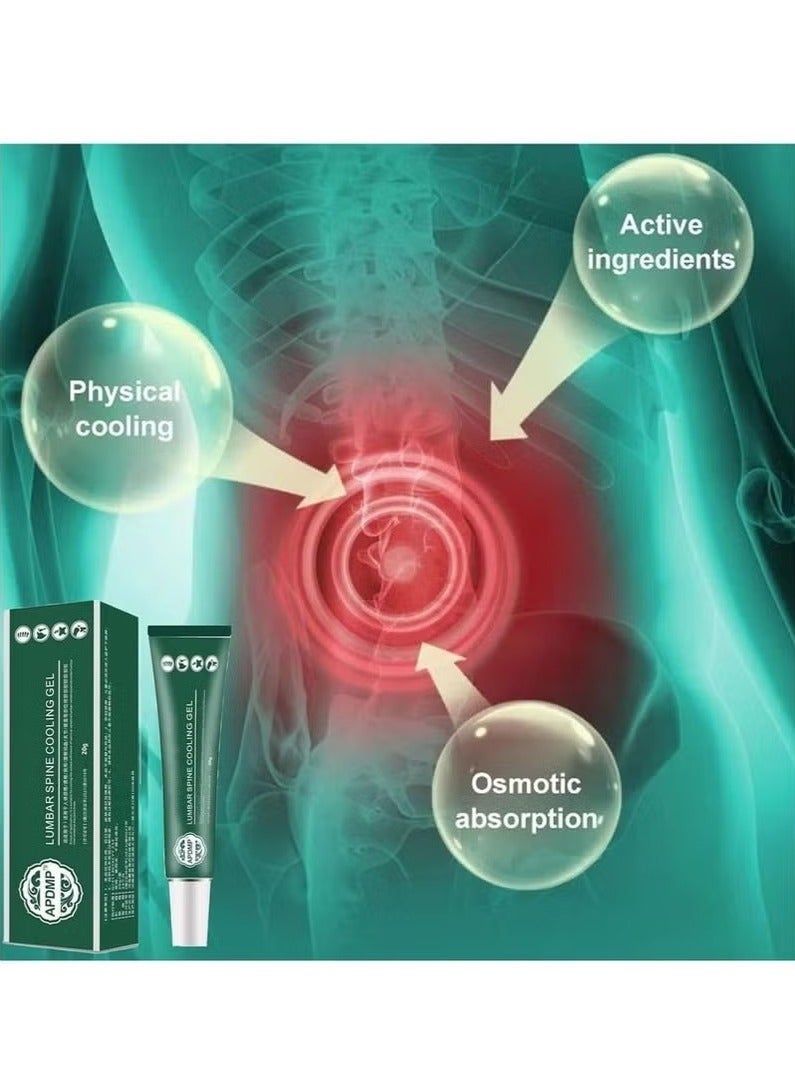 APDMP 3 Packs of Lumbar Cold Gel, Relieve Joint Discomfort, Cervical and Lumbar, and Knee Discomfort. Contains Natural Herbal Extracts. Joint Discomfort Relief Hel - 60g - Image 3