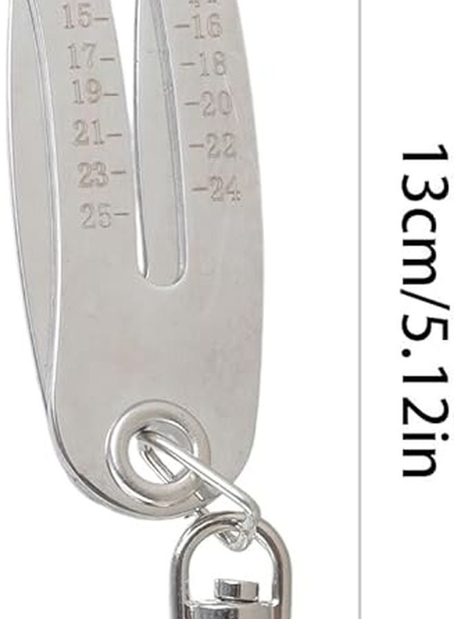 قطعتان من أداة قياس البراغي والصواميل، سلسلة مفاتيح للتحقق من قياس الخيط والمقاسات - Image 4