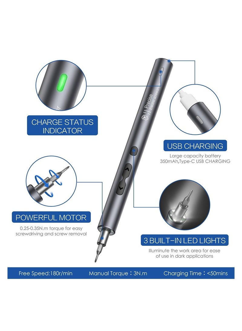 Generic 28 in 1 electric screwdriver set 0.35Nm/0.5Nm with shadowless light Lithium USB direct charging N20 motor(N20)  - Image 3