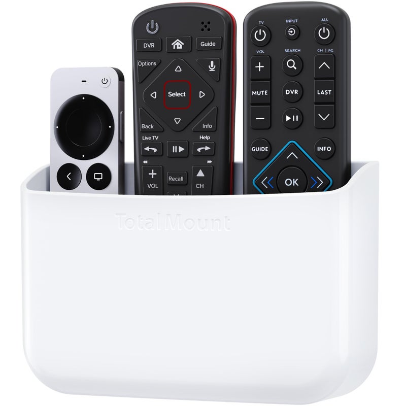 TotalMount TotalMount Hole-Free Remote Holder â€“ Eliminates Need to Drill Holes in Your Wall (Premium White Holder for 2 or 3  - Image 2