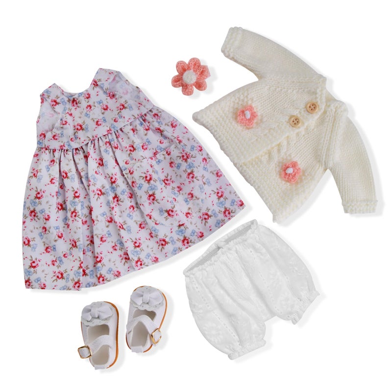 BlissfulPixie Handmade Waldorf Doll Clothes 12 inch Clothing Set with Pretty Box Girl Christmas Birthday PresentAmbers Clothes Accessories - Image 3