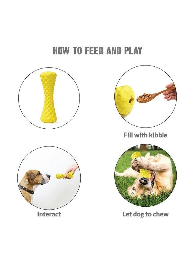 Goofy Tails - Dog Toys ; Natural Rubber Dumbbell Treat Dispensing Toys For Dogs; Nontoxic Chew Toys For Dogs ; Ideal Interactive Dog Toy For All Breeds And Sizes - Image 1