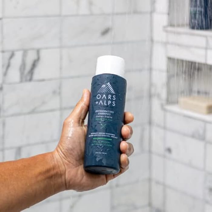 Oars + Alps Men's Sulfate Free Hair Shampoo, Conditioner, and Body Wash Kit, Moisturizing Skin Care Infused with Witch Hazel and Tea Tree Oil, Alpine Tea Tree Scent - Image 4