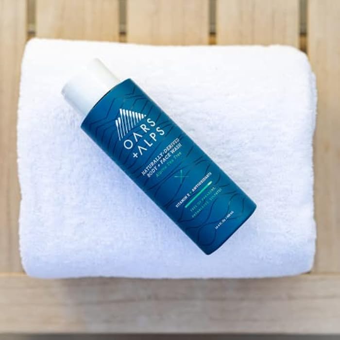 Oars + Alps Men's Sulfate Free Hair Shampoo, Conditioner, and Body Wash Kit, Moisturizing Skin Care Infused with Witch Hazel and Tea Tree Oil, Alpine Tea Tree Scent - Image 3