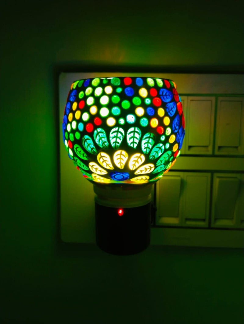 SHREE HANS CREATION | Ceramic Aroma Diffuser | Kapoor Dani Cum Night Lamp Multi Functional Essential Oil Camphor Burner for Fragrance with Switch On/Off Button for Heating (Multi) - Image 4