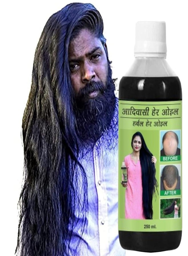 CRULLA Adivasi hair oil original 250 ml, Original Aadivashi Hair Growth Oil 250 ML Ayurvedic Adiwasi Herbal Kesh tel with Natural Rosemary essential & Biotin for Control Hairfall anti-dandruff Adiwasi Hair Oil Original Pack of 1 - Image 1