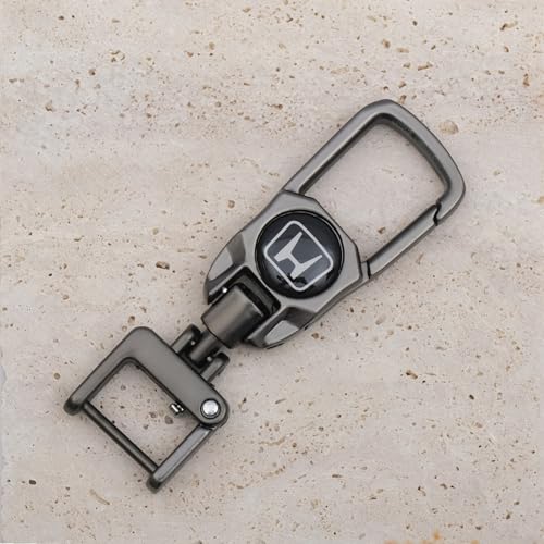 Styzere Heavy Duty Stainless Steel Key Chain Compatible With Honda New City Elevate Amaze, Black - Image 2