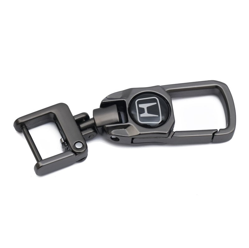 Styzere Heavy Duty Stainless Steel Key Chain Compatible With Honda New City Elevate Amaze, Black - Image 1