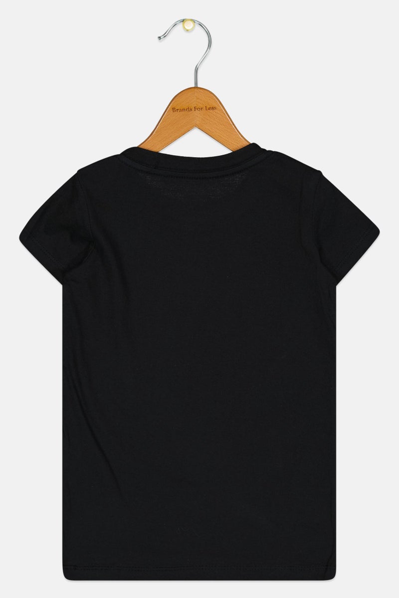 Levi's Toddlers Girl Short Sleeve Brand Logo Top, Black - Image 3