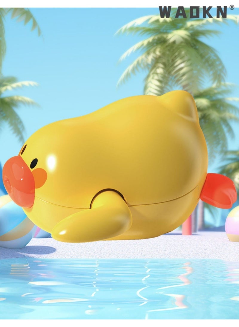 WAOKN Baby Bath Toys,Wind Up Duck Bathtub Toys for Toddlers 1-3 Years Old, Floating Pool Games, Water Toys for Swimming for Boys and Girls,Add Fun to Bath Time with Our Swimming Duck Clockwork Water Bath Toy-Perfect for Kids' Shower Play and Bathtub Adventures(Yellow) - Image 4