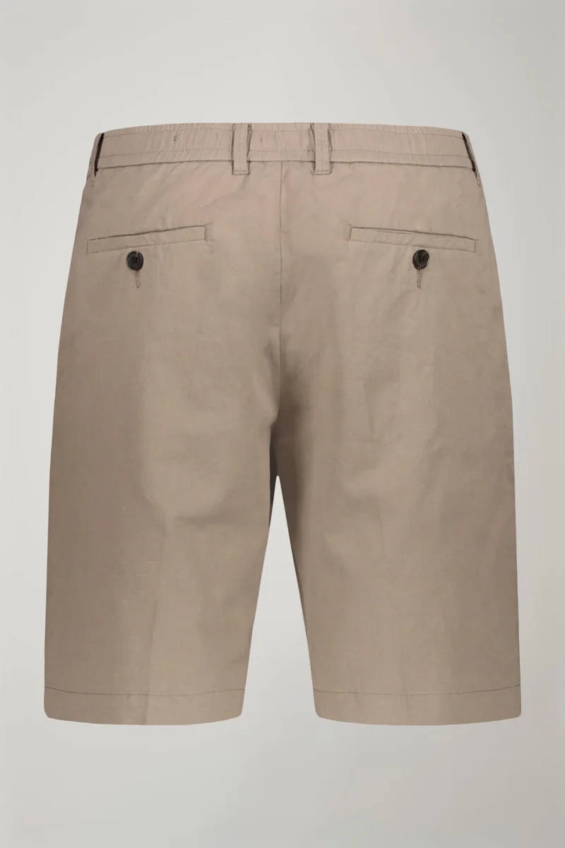 Doppelganger Brown Bermuda with elastic on waist - Beige for Men | Best Price UAE