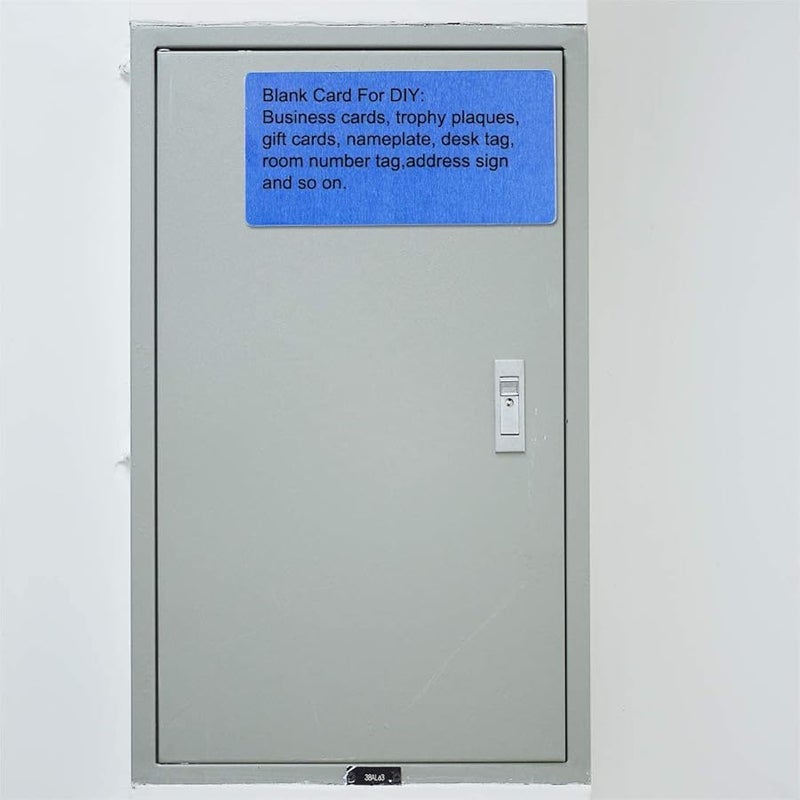 بطاقات العمل الفارغة من الألومنيوم المؤكسد الأزرق 80x40x1مم 15 قطعة للنقش بالليزر - Image 3