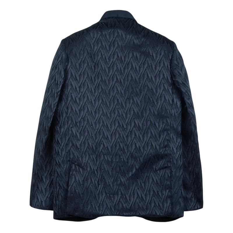 CHARCHIT Boys Regular Fit Embroidered Blazer and T-Shirt in Navy - Image 2