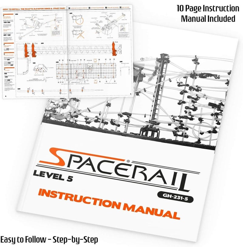 سي كيه بي ليميتيد CKB LTD SpaceRail Perpetual Rollercoaster المستوى 5 - مجموعة بناء مسار الكرات الرخامية DIY SpaceRail Track Run Construction Gadget - Image 4