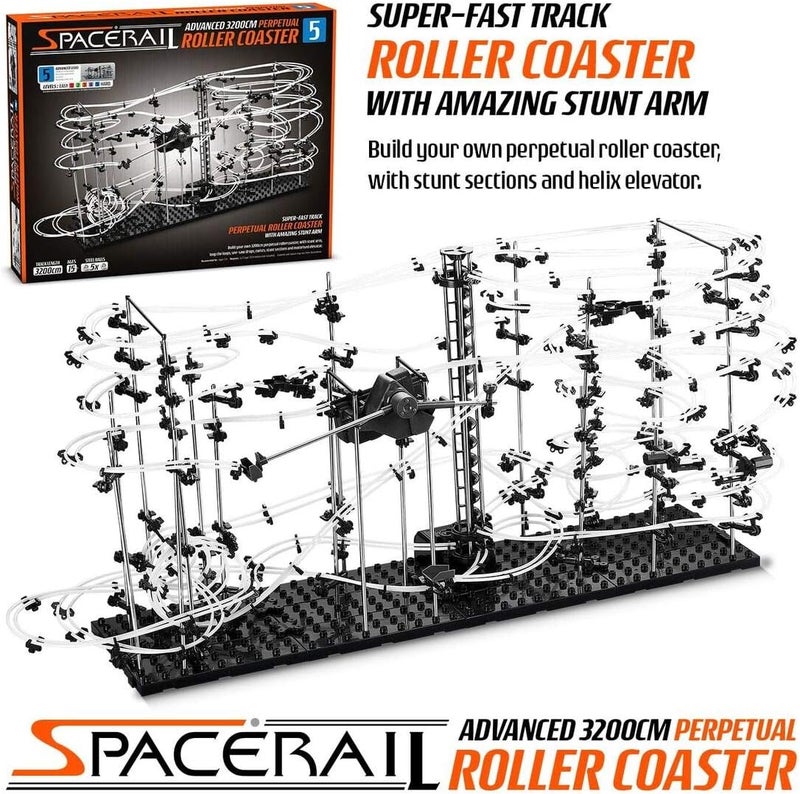 سي كيه بي ليميتيد CKB LTD SpaceRail Perpetual Rollercoaster المستوى 5 - مجموعة بناء مسار الكرات الرخامية DIY SpaceRail Track Run Construction Gadget - Image 3