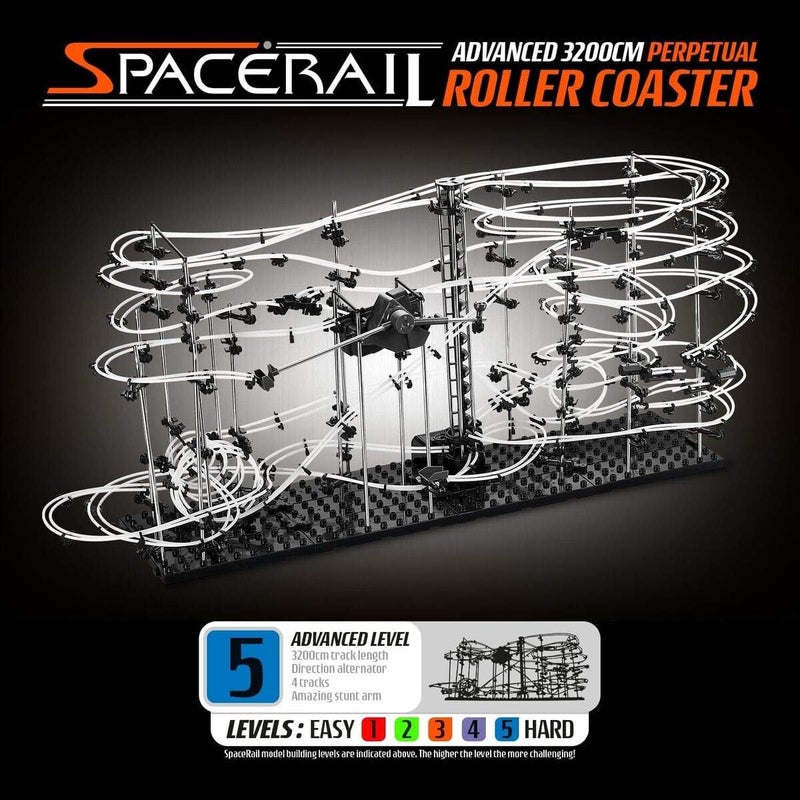 سي كيه بي ليميتيد CKB LTD SpaceRail Perpetual Rollercoaster المستوى 5 - مجموعة بناء مسار الكرات الرخامية DIY SpaceRail Track Run Construction Gadget - Image 5