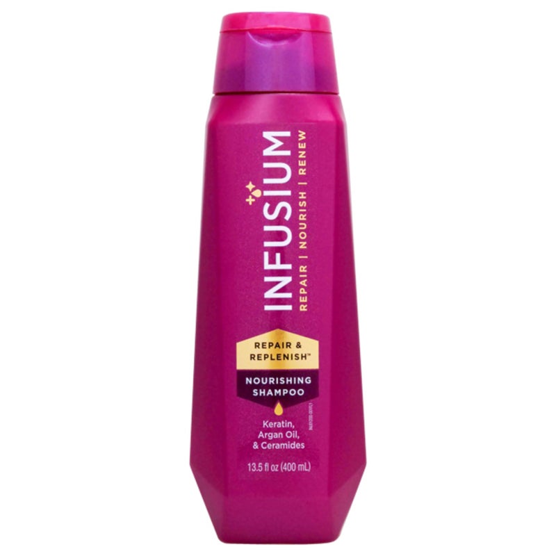 Infusium Repair and Replenish Nourishing Shampoo - Hydrating and Clarifying Shampoo for Build Up - Ceramides, Keratin, and Argan Oil - 13.5 oz - Image 1