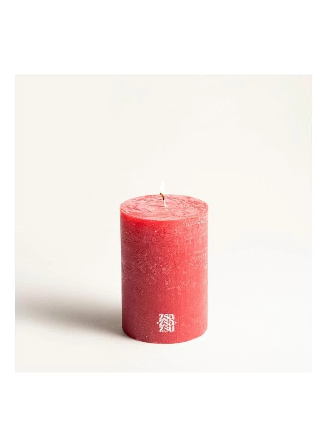 Zsa Zsa Zsu Deurne Fuchsia Paraffin Candle 9x9x13 cm