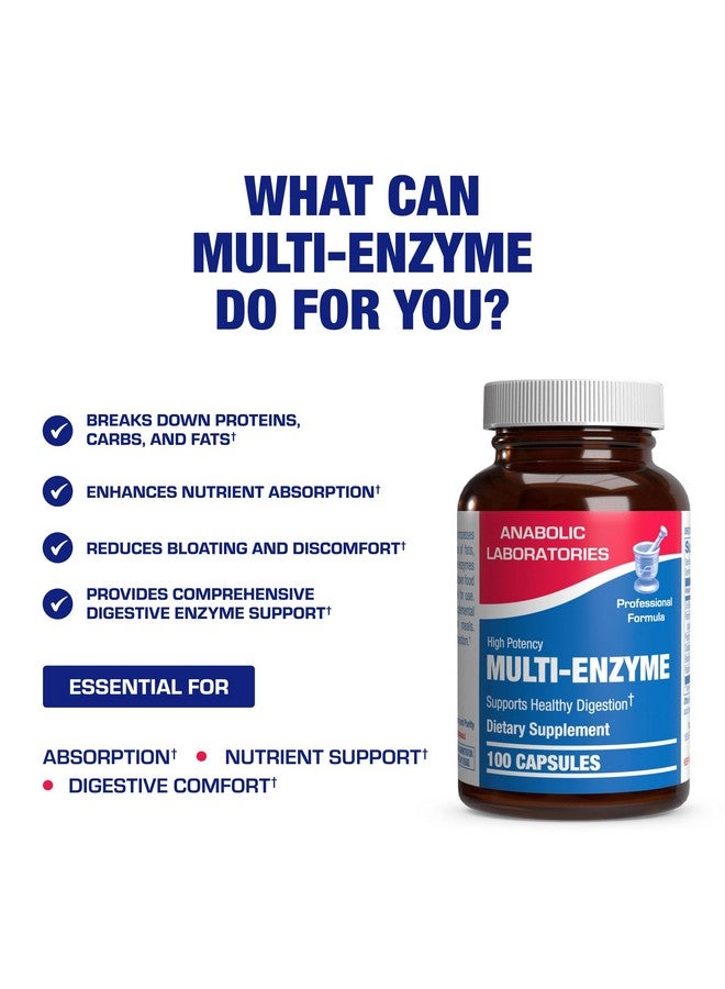 Anabolic Laboratories Multi Digestive Enzymes with Ox Bile Supplement - Clinical Strength Digestion Supplement with Pancreatin Pancreatic Enzymes for Protein Carb & Fat Digestive Support & Reduced Stomach Discomfort - Image 5