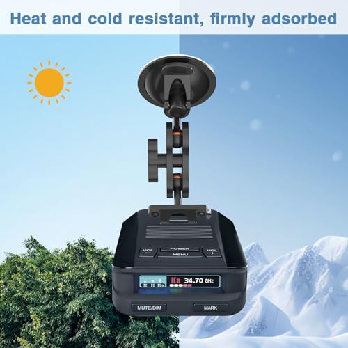 xsaaczm Radar Mount, Car Radar Detector Suction Cup Mount, Windshield Radar Suction Cup Mounting Bracket (for Uniden DFR Series Detectors) - Image 3