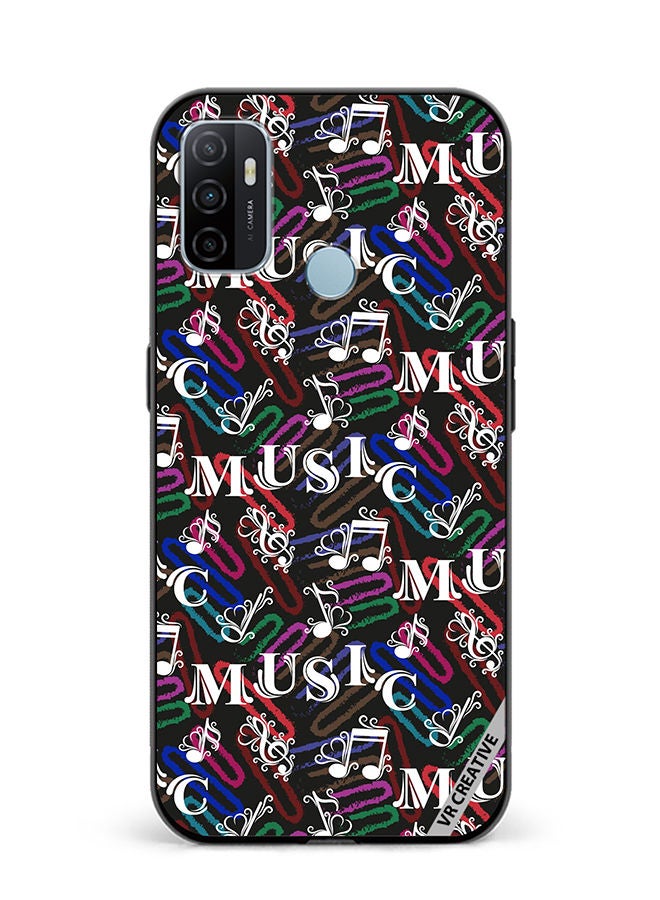 VR CREATIVE Protective Case Cover For Oppo A53 Music Pattern Design Multicolour - Image 1