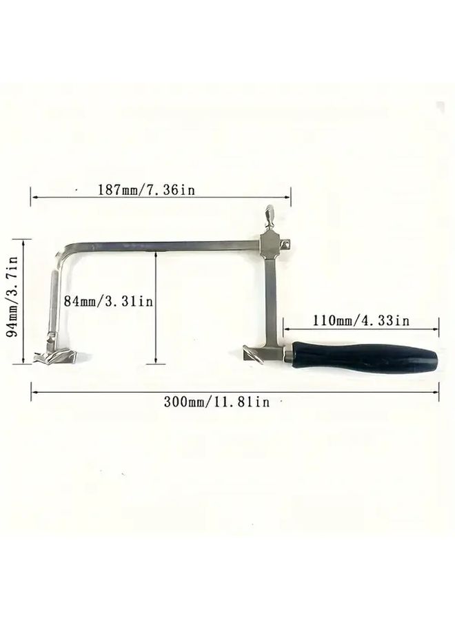 Portable Manual Wire Saw U Shaped Frame 4 Saw Blade 12 Woodworking Jewelry DIY - Image 4