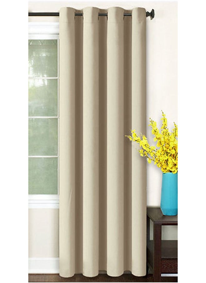 Cartela Curtains ستائر تعتيم الغرفة بحلقة معدنية مقاس 132 عرضًا × 214 ارتفاعًا  - Image 1