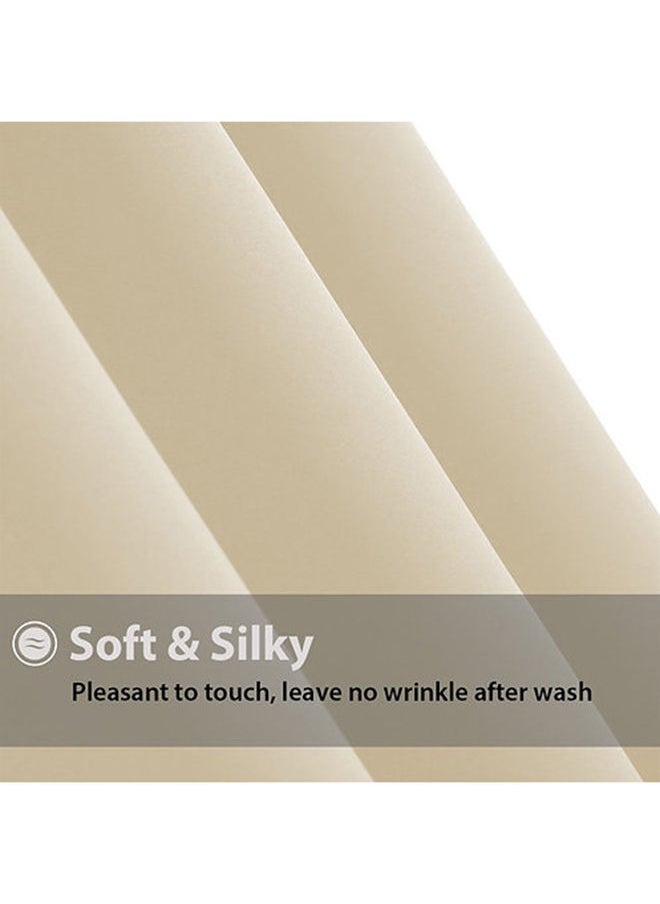 Cartela Curtains ستائر تعتيم الغرفة بحلقة معدنية مقاس 132 عرضًا × 214 ارتفاعًا  - Image 3
